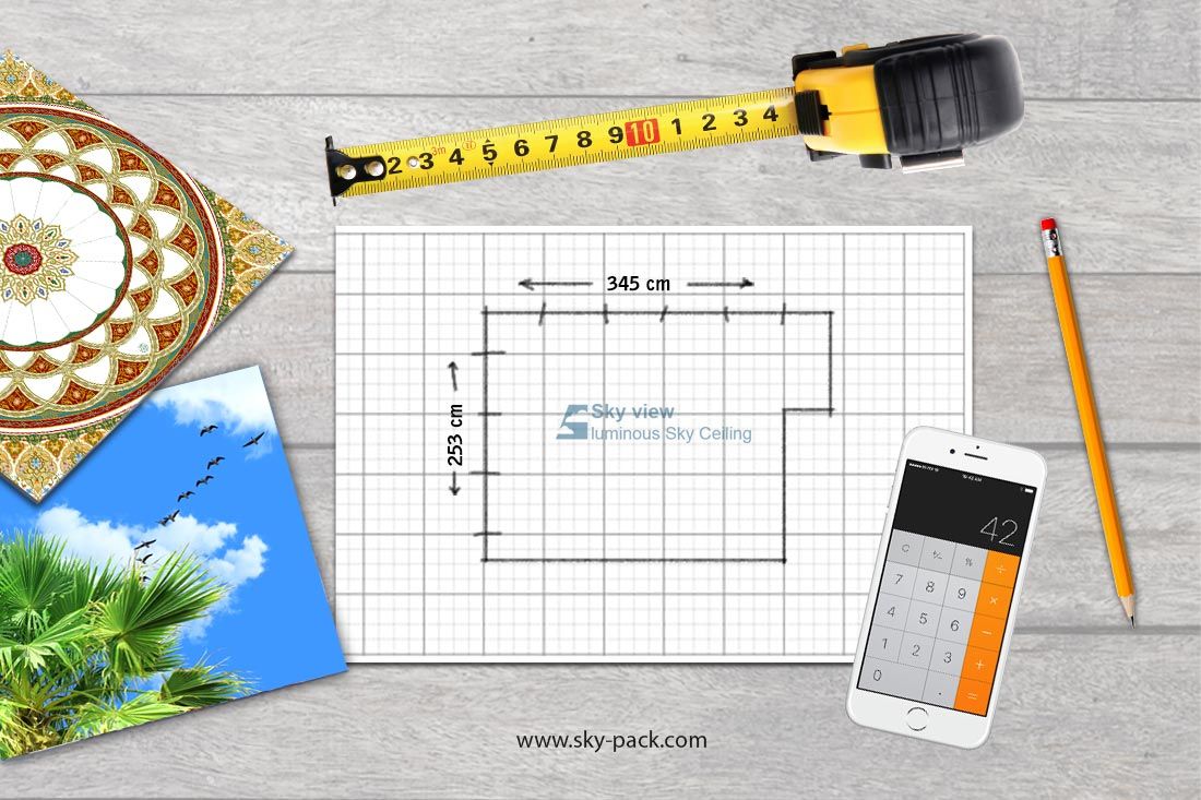 measure-the-sky-ceiling image روش انتخاب تایل آسمان مجازی