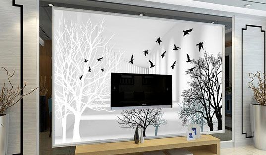 پوستر دیواری سه بعدی پرنده ها