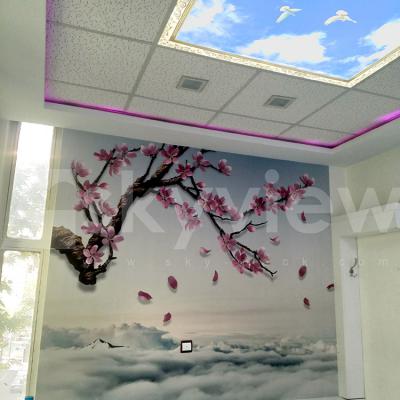 اجرای آسمان مجازی و پوستر سه بعدی کلینیک زیبایی