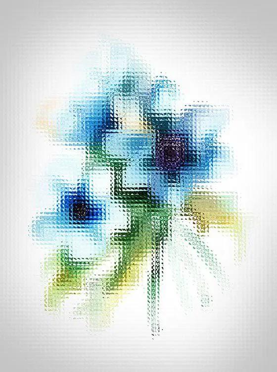 پوستر دیواری گل آبی