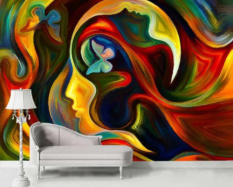 کاغذ دیواری هنری سبک رنگ و روغن
