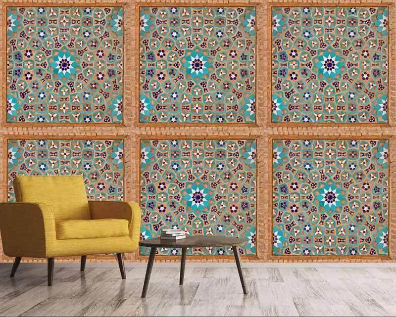 پوستر دیواری کاشی طرح سنتی 