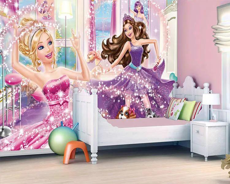 کاغذ دیواری سه بعدی باربی