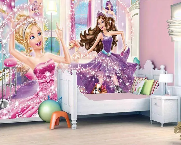 کاغذ دیواری سه بعدی باربی