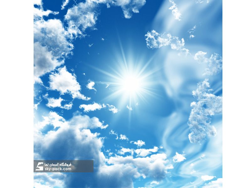 آسمان مجازی طرح خورشید در عمق ابر