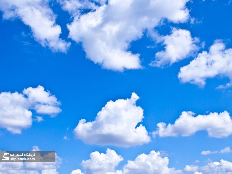 آسمان مجازی طرح ابرهای بزرگ کومولوس
