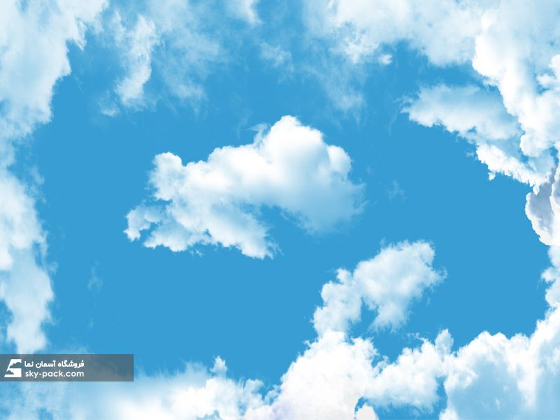 آسمان مجازی طرح ابر و آسمان نیلی