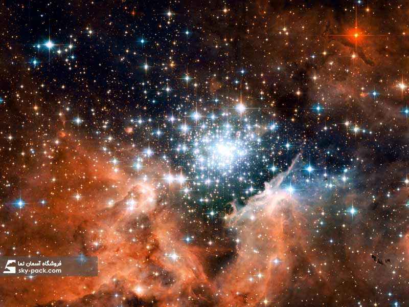 آسمان مجازی طرح کهکشان ستاره ها
