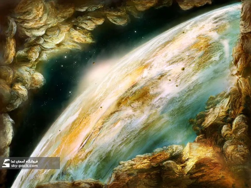 آسمان مجازی طرح کهکشان و زمین