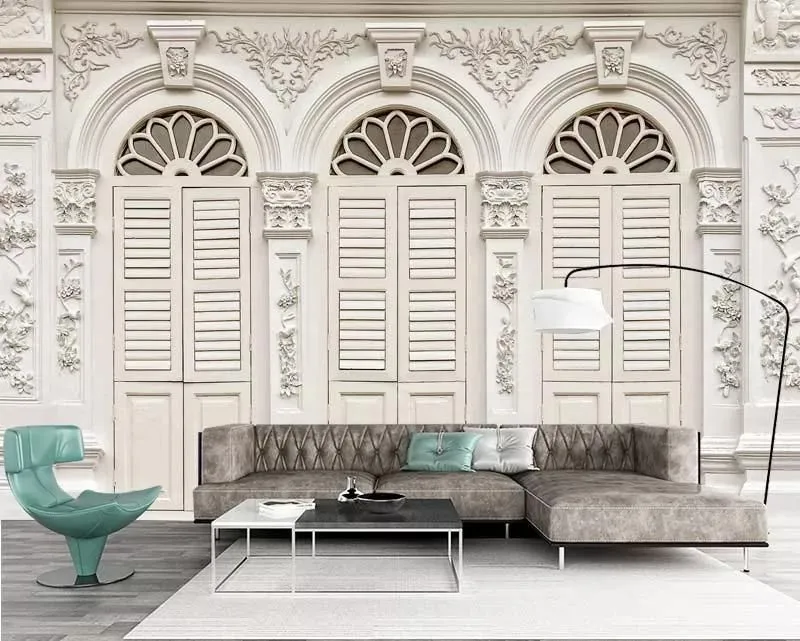 پوستر دیواری درب چوبی سه بعدی