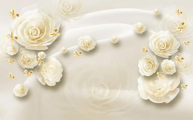 پوستر دیواری سه بعدی پروانه های طلایی