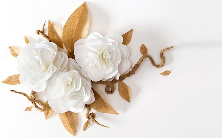 پوستر دیواری گلهای سفید بهاری