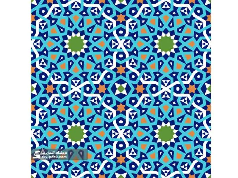 آسمان مجازی طرح نقوش اسلیمی وکتور