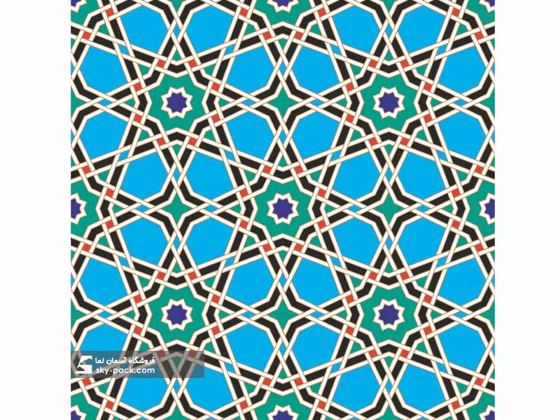 آسمان مجازی طرح کاشی اسلامی