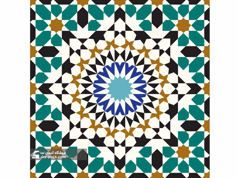 آسمان مجازی طرح کاشی سنتی