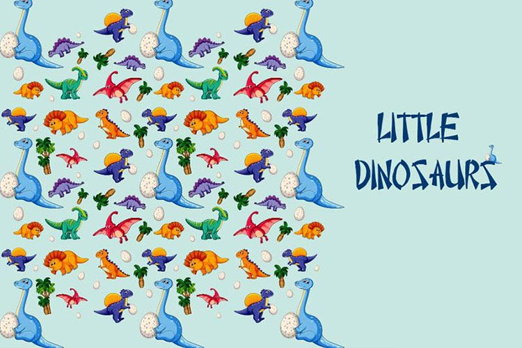 پوستر دیواری دایناسورهای کوچولو