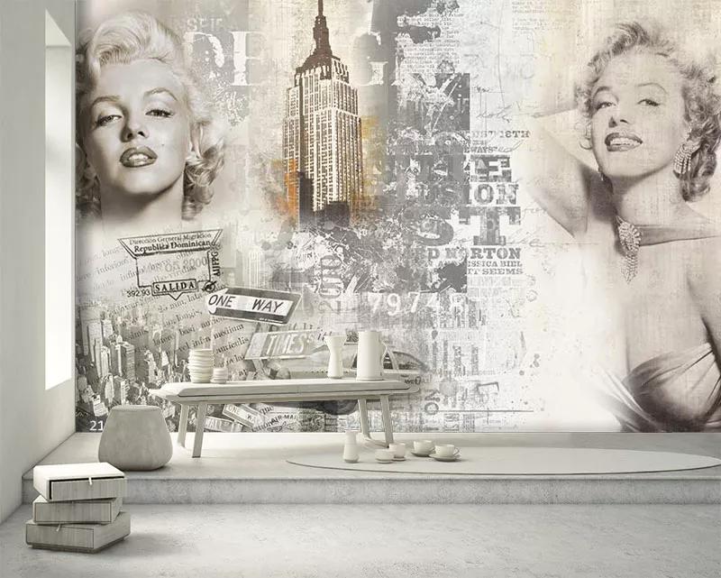 پوستر دیواری مرلین مونرو و نیویورک