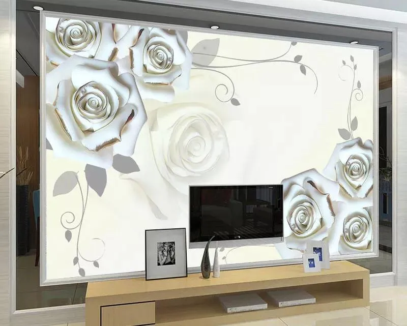 پوستر دیواری گلهای نقره ای