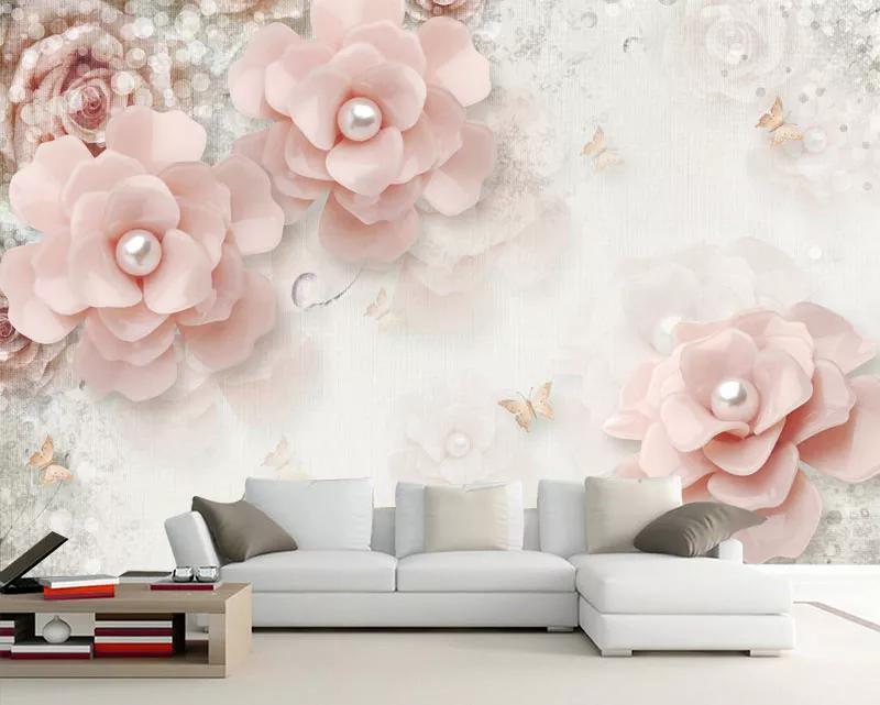 پوستر کاغذ دیواری گلهای بافتدار