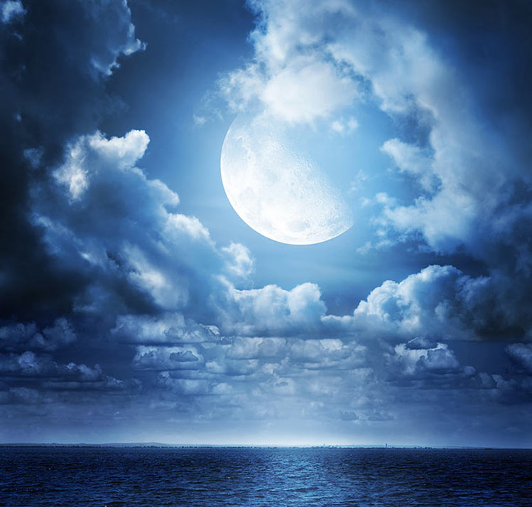  پوستر کاغذ دیواری پرتو نور ماه در اقیانوس