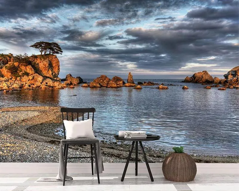 پوستر دیواری ساحل سنگی