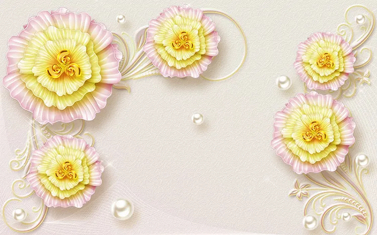 پوسترکاغذدیواری گلهای کاغذی