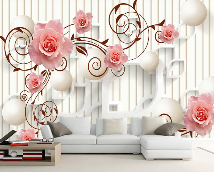 کاغذ دیواری سه بعدی راه راه برجسته