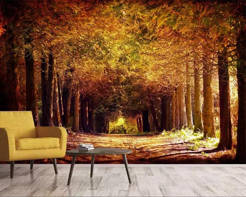 پوستر دیواری جنگل پاییزی