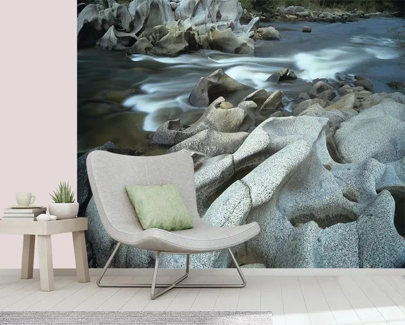  کاغذ دیواری رودخانه و صخره