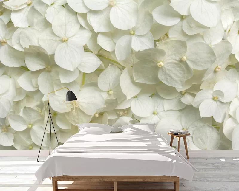  پوستر کاغذ دیواری گلهای ادریس سفید
