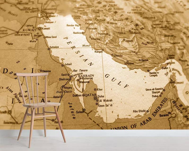 پوستر دیواری نقشه خلیج همیشه فارس