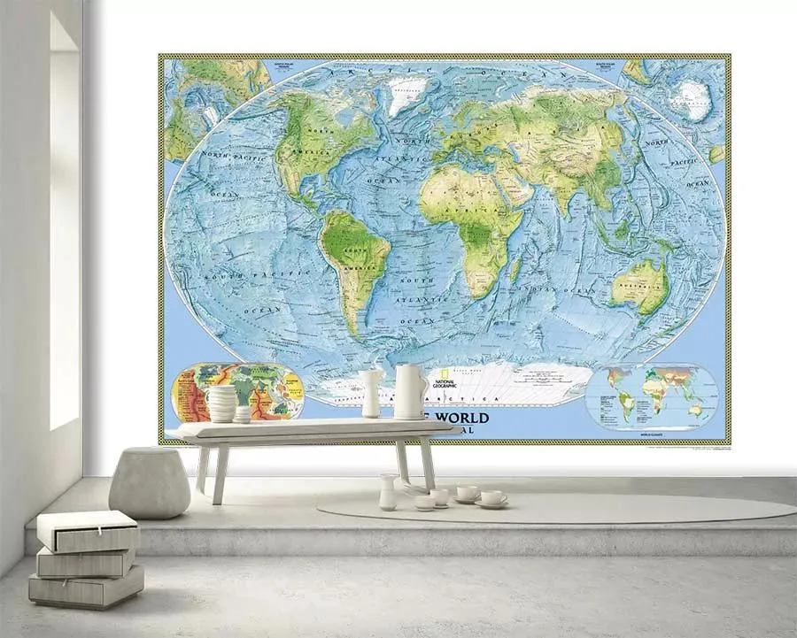 پوستر دیواری نقشه جهان