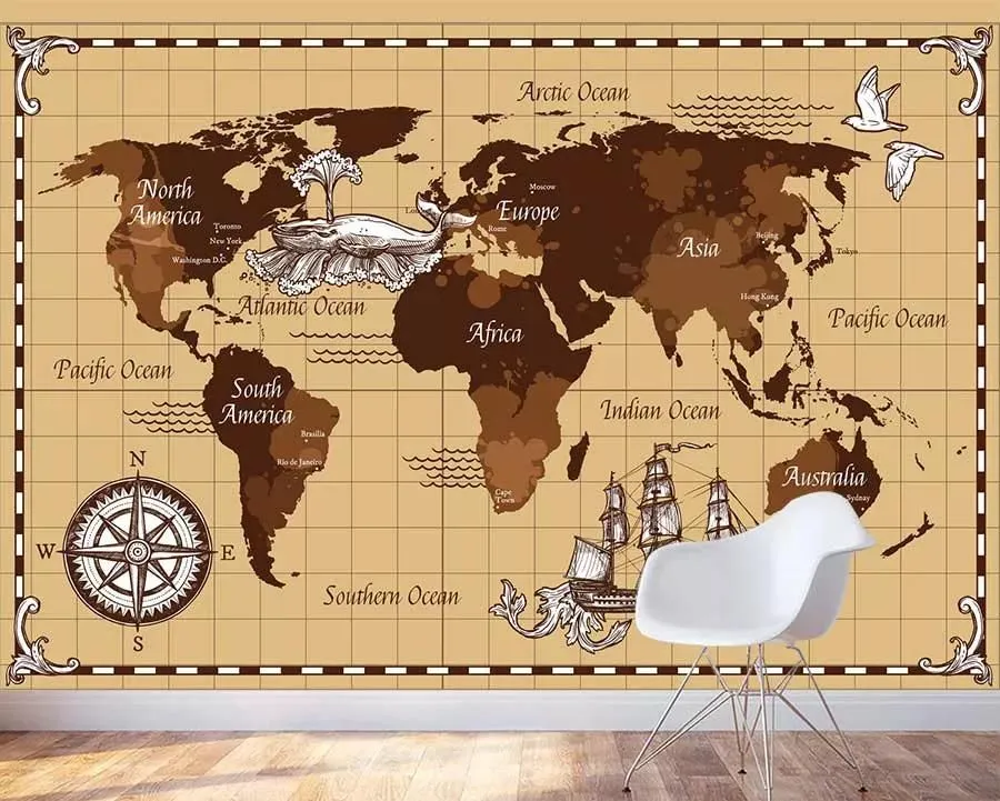  پوستر کاغذ دیواری نقشه