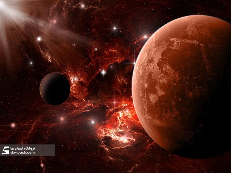 آسمان مجازی کهکشان و سیاره سرخ