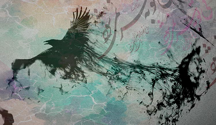  بوم کنواس طرح کلاغ