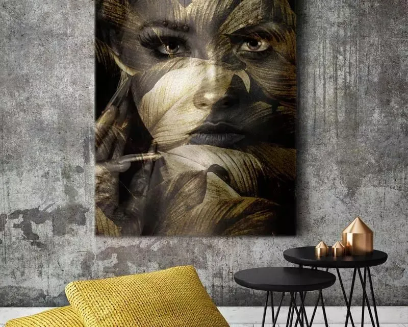 تابلو کنواس چهره زن طرح الگانت