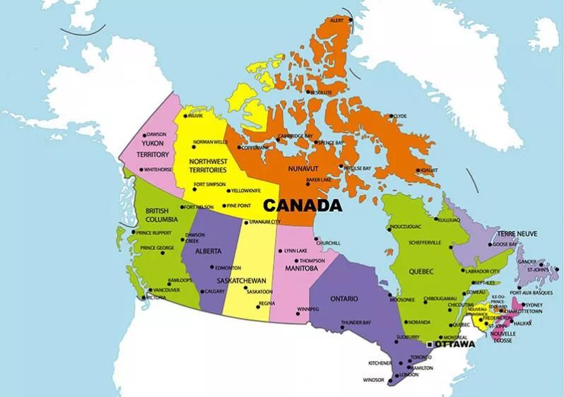 پوستر دیواری نقشه کانادا