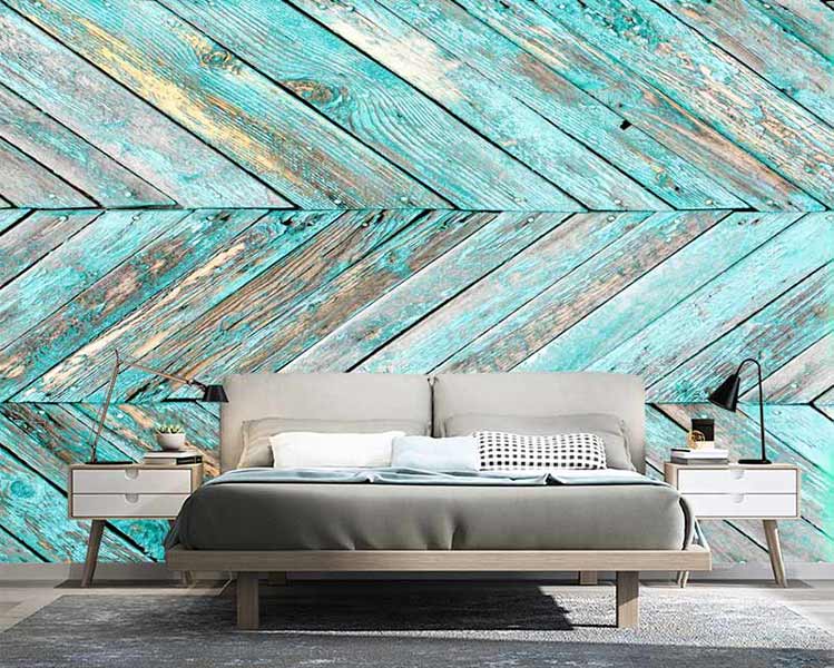 پوستر دیواری طرح چوب آبی