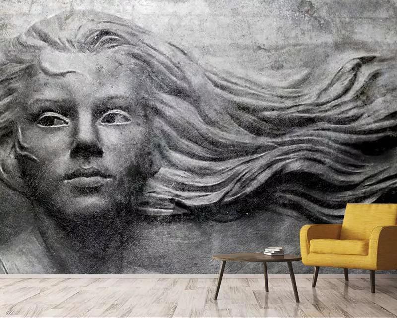 پوستر کاغذ دیواری گچ بری صورت