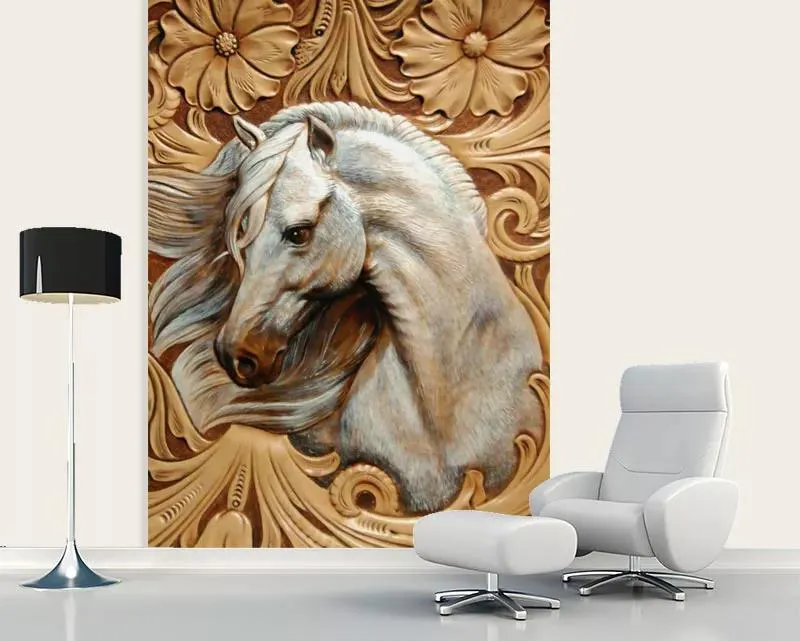  پوستر کاغذ دیواری مجسمه طرح اسب