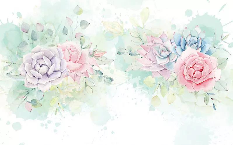 پوستر دیواری نقاشی گل رز