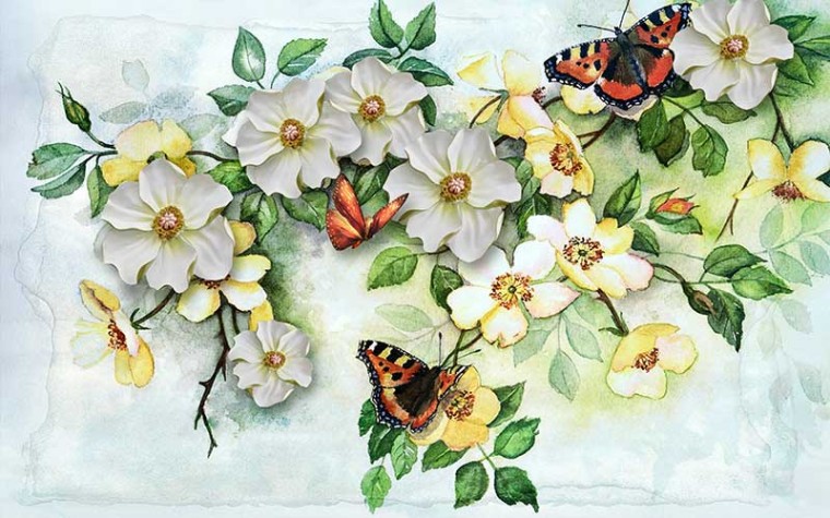پوستر دیواری سه بعدی طرح نقاشی