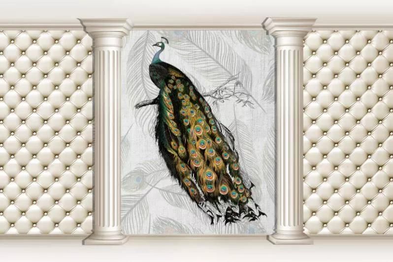  پوستر سه بعدی کلاسیک طاووس