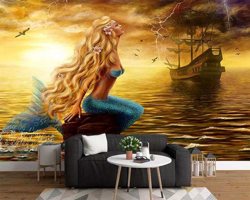 پوستر دیواری هنری پری دریایی