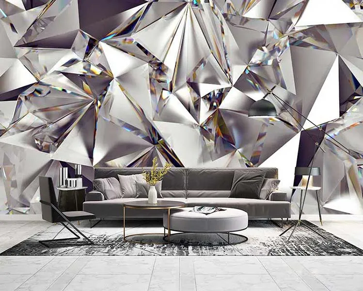 پوستر سه  بعدی هندسی طرح کریستال