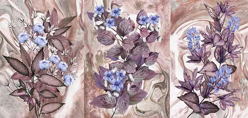 پوستر دیواری گلهای آبی 