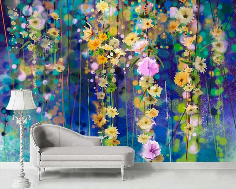 پوستر دیواری نقاشی با آبرنگ گل