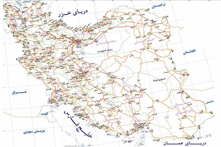 پوستر سه بعدی نقشه ایران و شهرها 