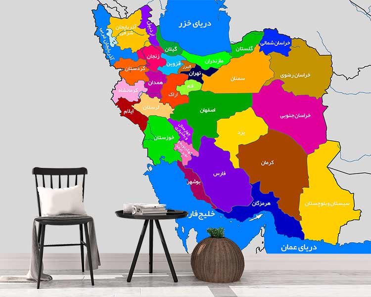 پوستر سه بعدی نقشه ایران