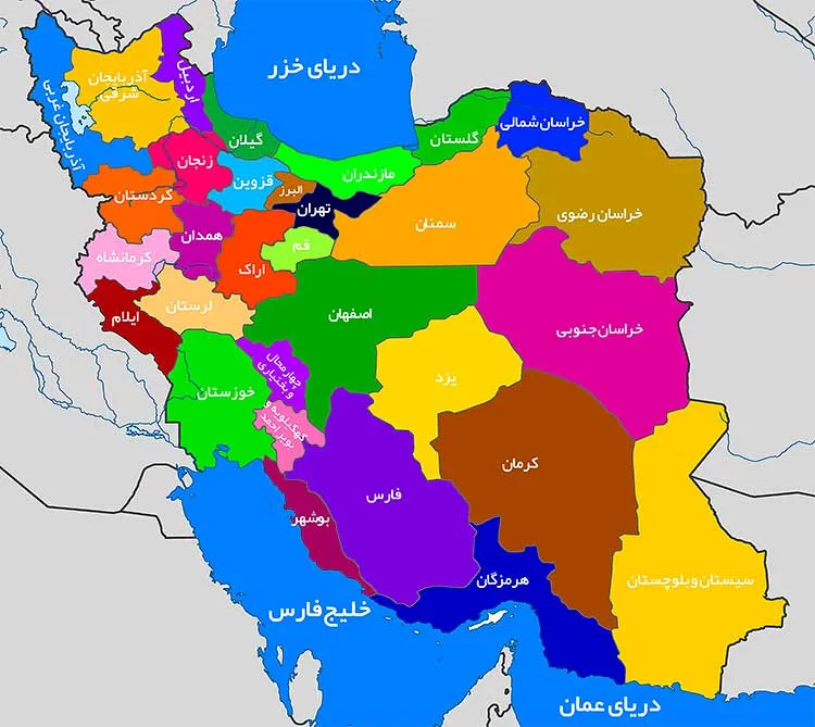 پوستر سه بعدی نقشه ایران